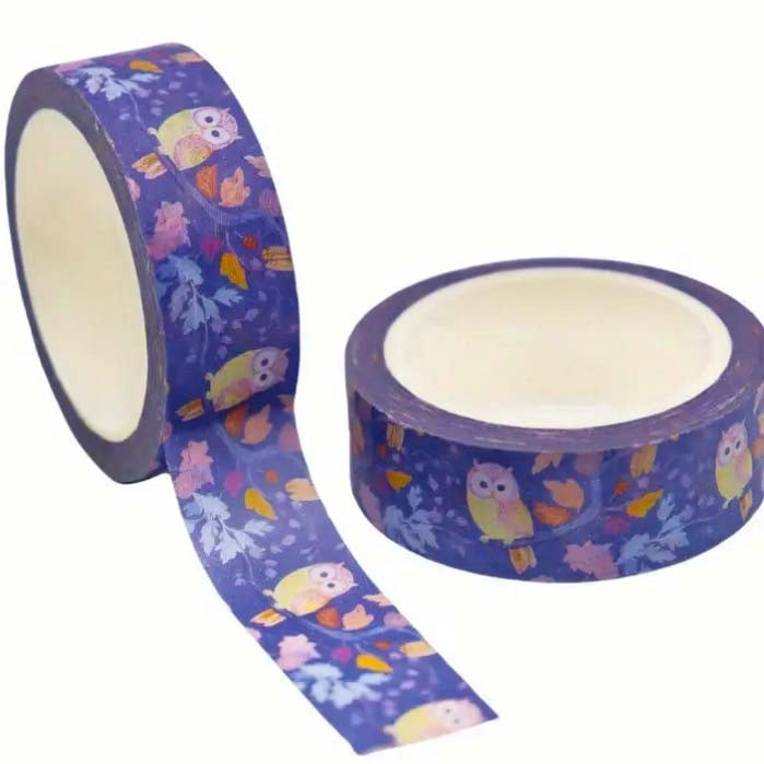 uk washi tape tapes roll rolls 10m 10 metre cat cats kitten kitty dog dogs puppy puppies cute kawaii stationery owl owls pumpkin halloween foil long pretty spooky black cat moon 
