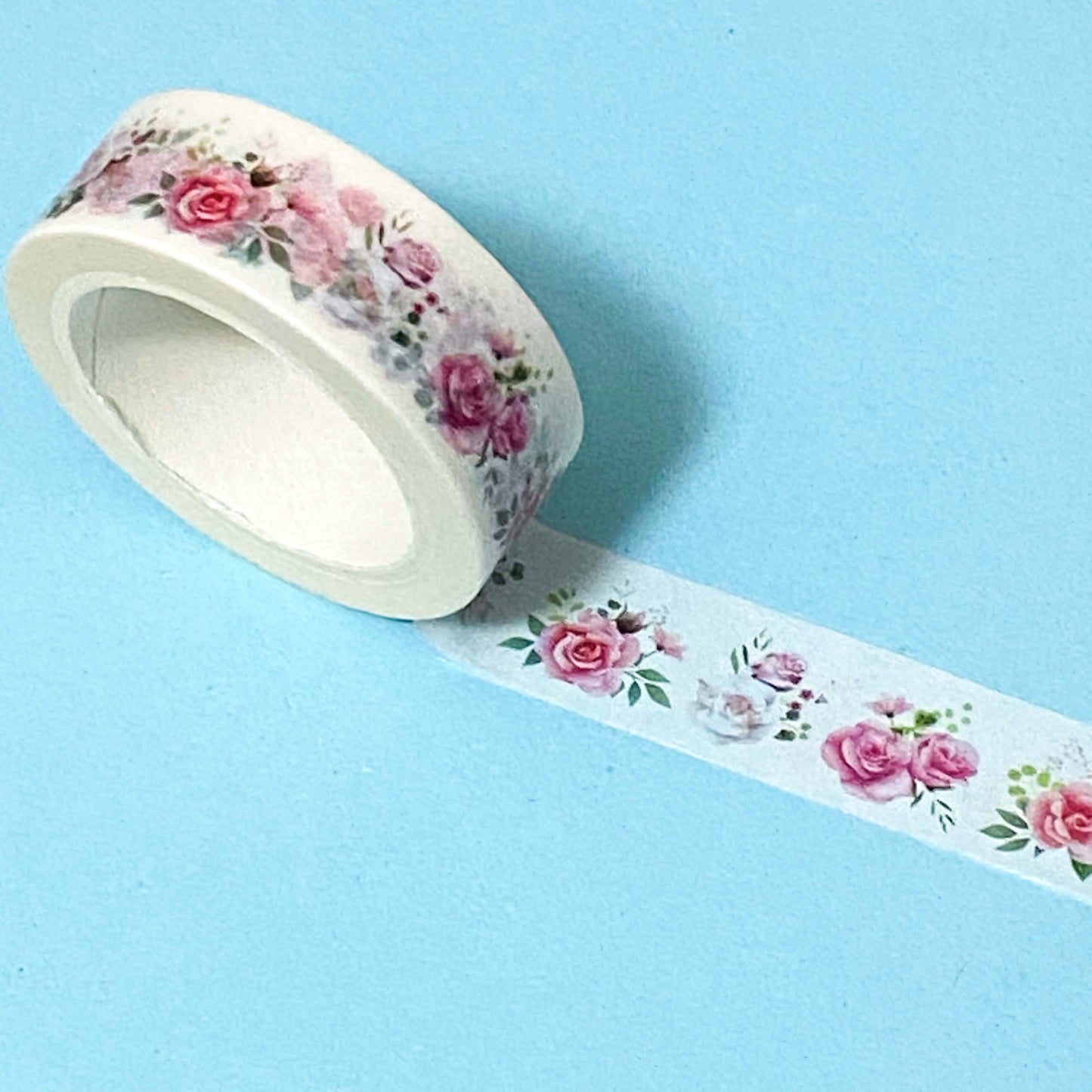 10m 10 metre washi tape tapes roll rolls uk cute kawaii spring floral flower flowers pretty stationery store shop green pink red cherry cherries rose roses book books bookshelf bookshelves reading coffee drink drinks red bloom blooms