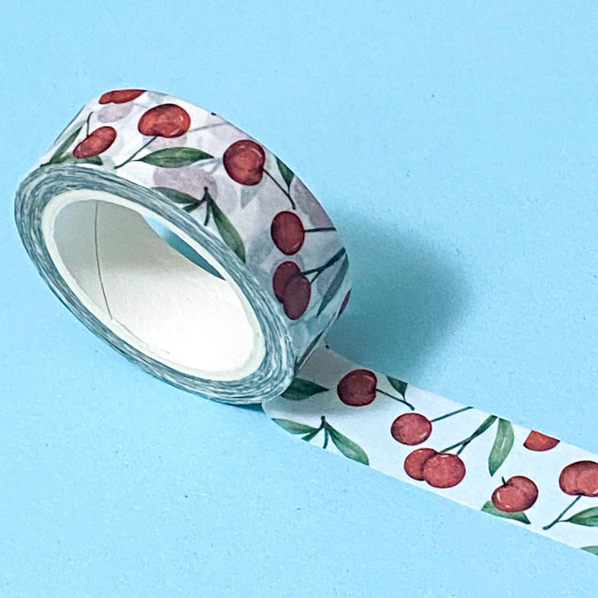 10m 10 metre washi tape tapes roll rolls uk cute kawaii spring floral flower flowers pretty stationery store shop green pink red cherry cherries rose roses book books bookshelf bookshelves reading coffee drink drinks red bloom blooms