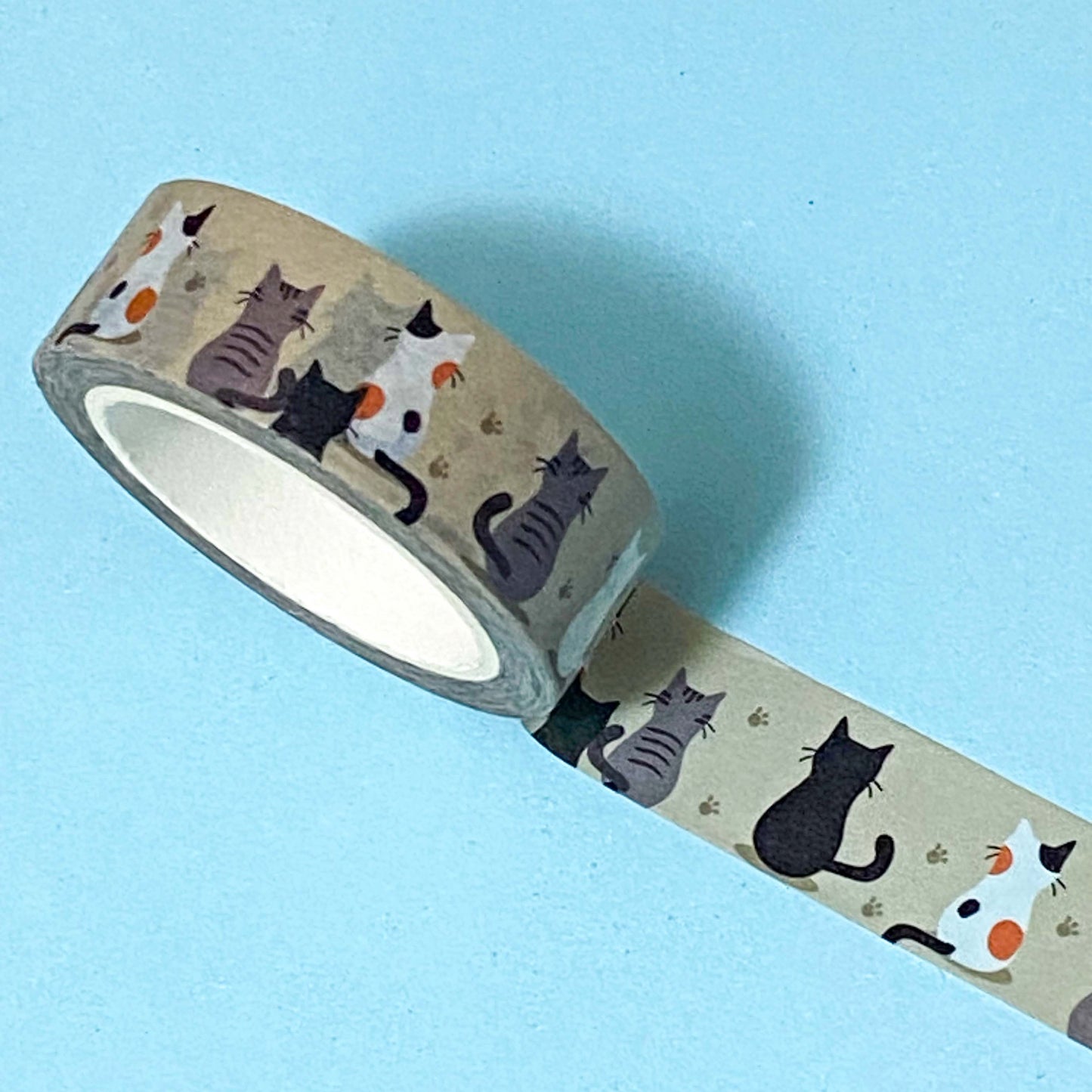 uk washi tape tapes roll rolls 10m 10 metre cat cats kitten kitty dog dogs puppy puppies cute kawaii stationery owl owls pumpkin halloween foil long pretty spooky black cat moon 