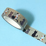 uk washi tape tapes roll rolls 10m 10 metre cat cats kitten kitty dog dogs puppy puppies cute kawaii stationery owl owls pumpkin halloween foil long pretty spooky black cat moon 