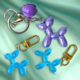 bargain keyring key ring rings chain clip clips charms bag charm reduced pocket money gift gifts uk cute kawaii cheap present metal acrylic balloon dog dogs animal