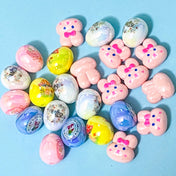 glossy lustre egg eggs easter spring bead beads jumbo large big chunky acrylic craft supplies for making beaded pen pens jewellery pink rabbit rabbits bunny bunnies 20mm 21mm uk cute kawaii stationery shop store pretty yellow white blue iridescent pearl pearly