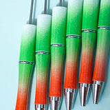 ombre pen pens base blank uk cute kawaii stationery beaded pen make your own build create gift gifts glitter glittery bases black ball[point ink stationery shop lilac green orange pastel rainbow ombre gradient