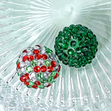 Extra Large Acrylic Beads 20mm Christmas Colours