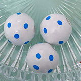 BLUE SNOWY JUMBO CHRISTMAS Wooden Beads 15mm to 20mm