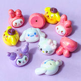 JUMBO ACRYLIC IRIDESCENT Cute Animal Beads DOG CAT BUNNY & BEAR