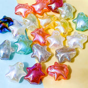ghost ghosts chunky large big iridescent acrylic shimmery glitter bead beads uk cute kawaii halloween spooky craft supples shop store pretty red pink blue orange rainbow green white ghosties 17mm 