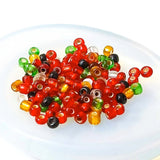 glass mini tiny seed bead beads red yellow gold green black christmas mix festive craft supplies uk cute kawaii jewellery making 2mm bag set