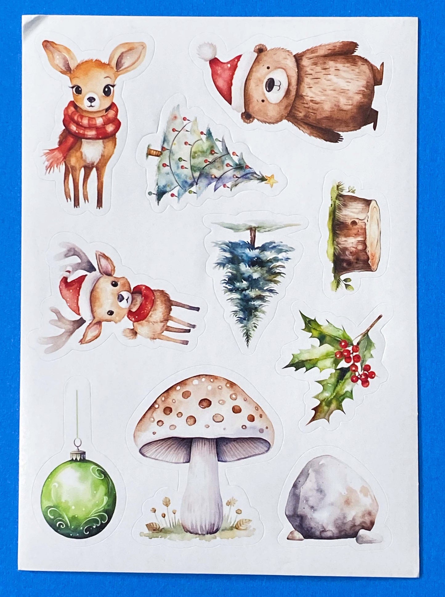 STARRY SKY FESTIVE POSTCARD & Stickers