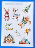 STARRY SKY FESTIVE POSTCARD & Stickers