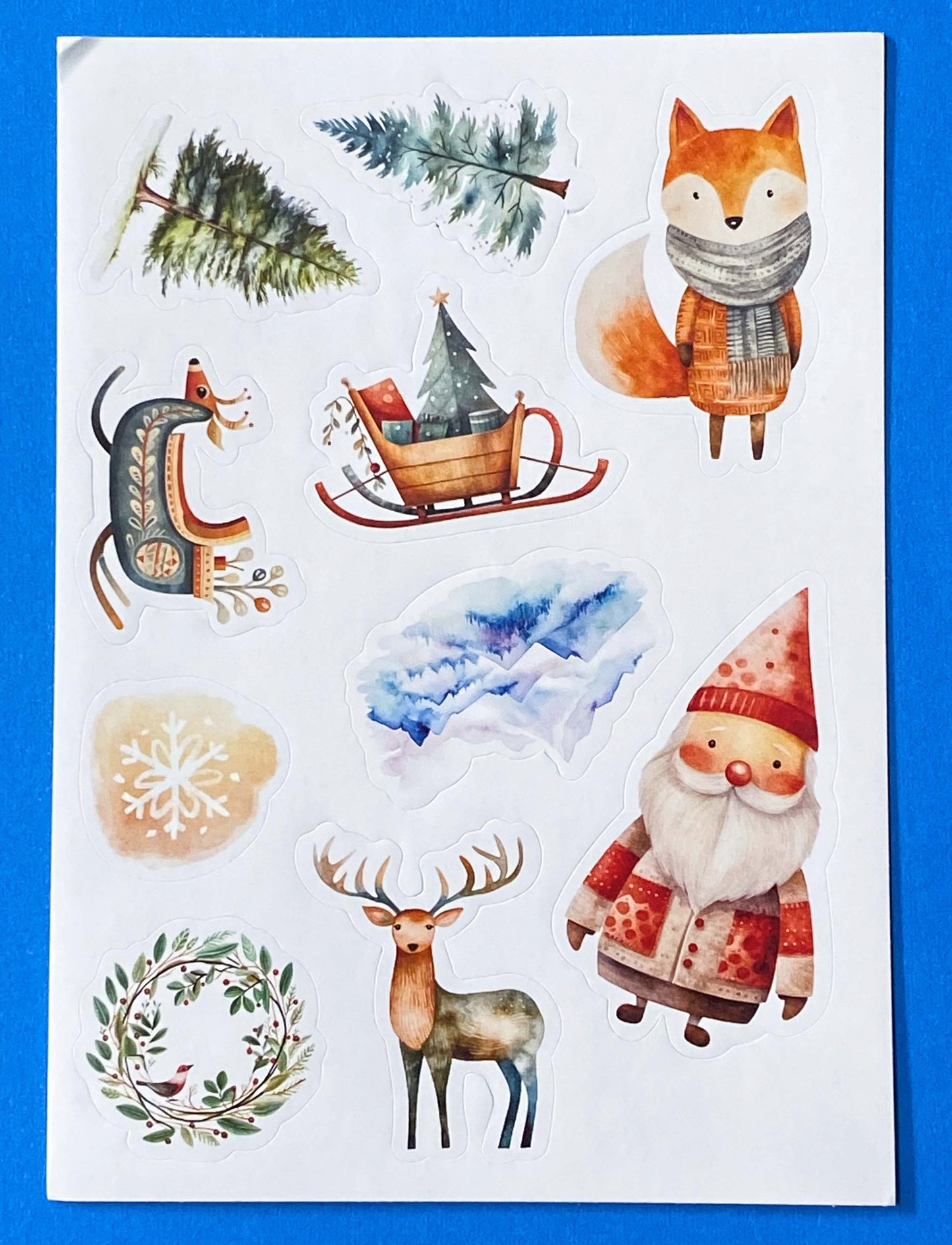 STARRY SKY FESTIVE POSTCARD & Stickers
