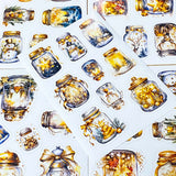 magic magical jar jars bottle bottles snow snowy festive christmas sticker stickers sheet bargain fun cute kawaii stationery shop store uk gold golden pretty star snowmen snowman globe winter planner deer reindeer