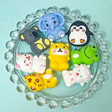 chunky silicone bead beads jumbo large big for build your own making beaded pen pens uk cute kawaii frog frogs elephant elephants koala bear bears koalas penguin penguins blue green grey stationery craft supplies shop store lamb white cat yellow kitty tiger 