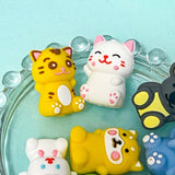 chunky silicone bead beads jumbo large big for build your own making beaded pen pens uk cute kawaii frog frogs elephant elephants koala bear bears koalas penguin penguins blue green grey stationery craft supplies shop store lamb white cat yellow kitty tiger 