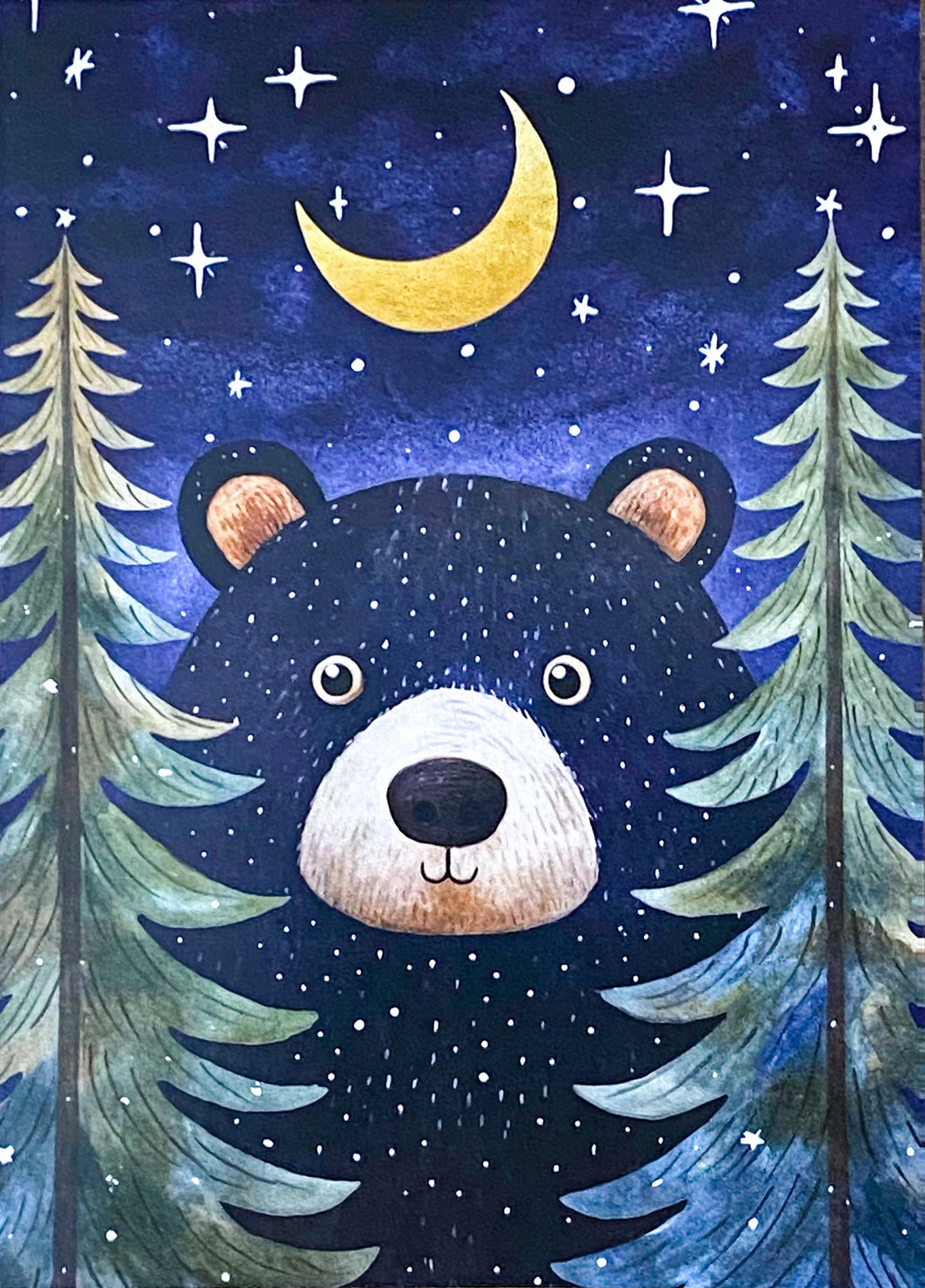 STARRY SKY FESTIVE POSTCARD & Stickers