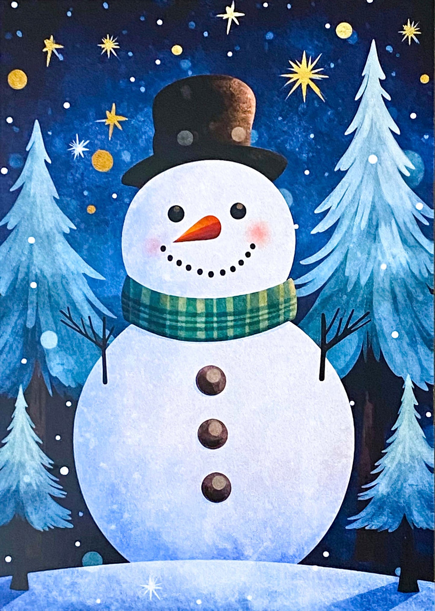STARRY SKY FESTIVE POSTCARD & Stickers