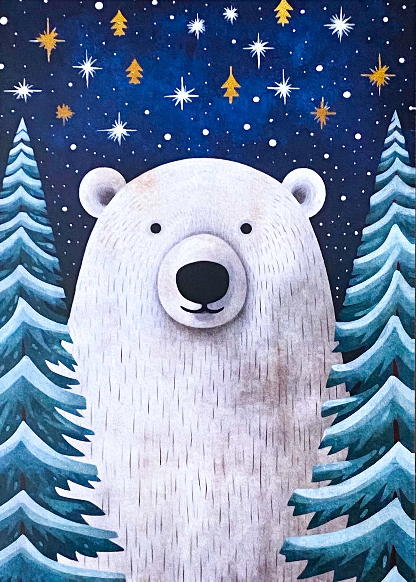 STARRY SKY FESTIVE POSTCARD & Stickers