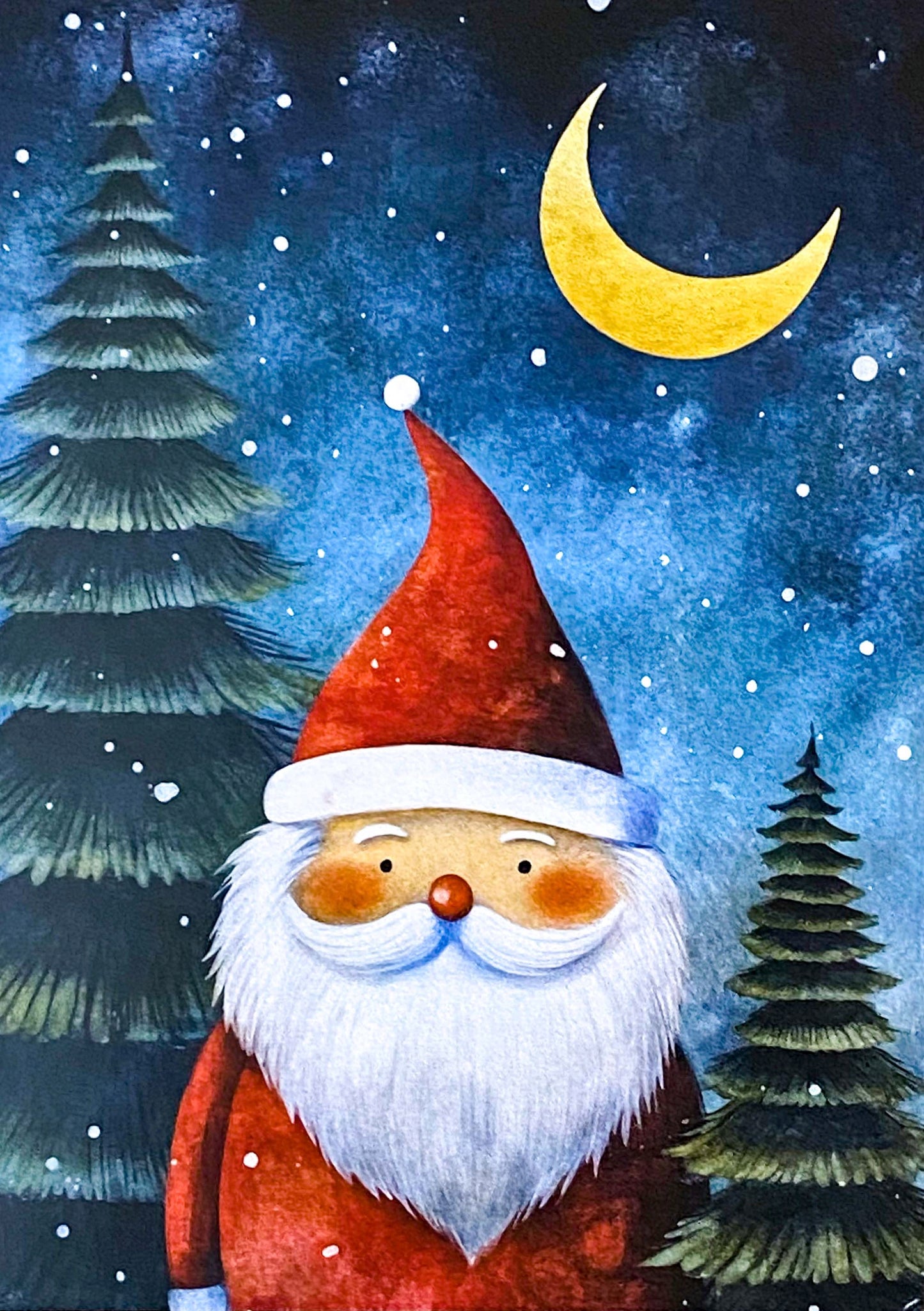 STARRY SKY FESTIVE POSTCARD & Stickers