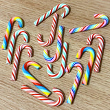 Half Price! COLOURFUL JUMBO Polymer Clay CANDY CANE 50mm