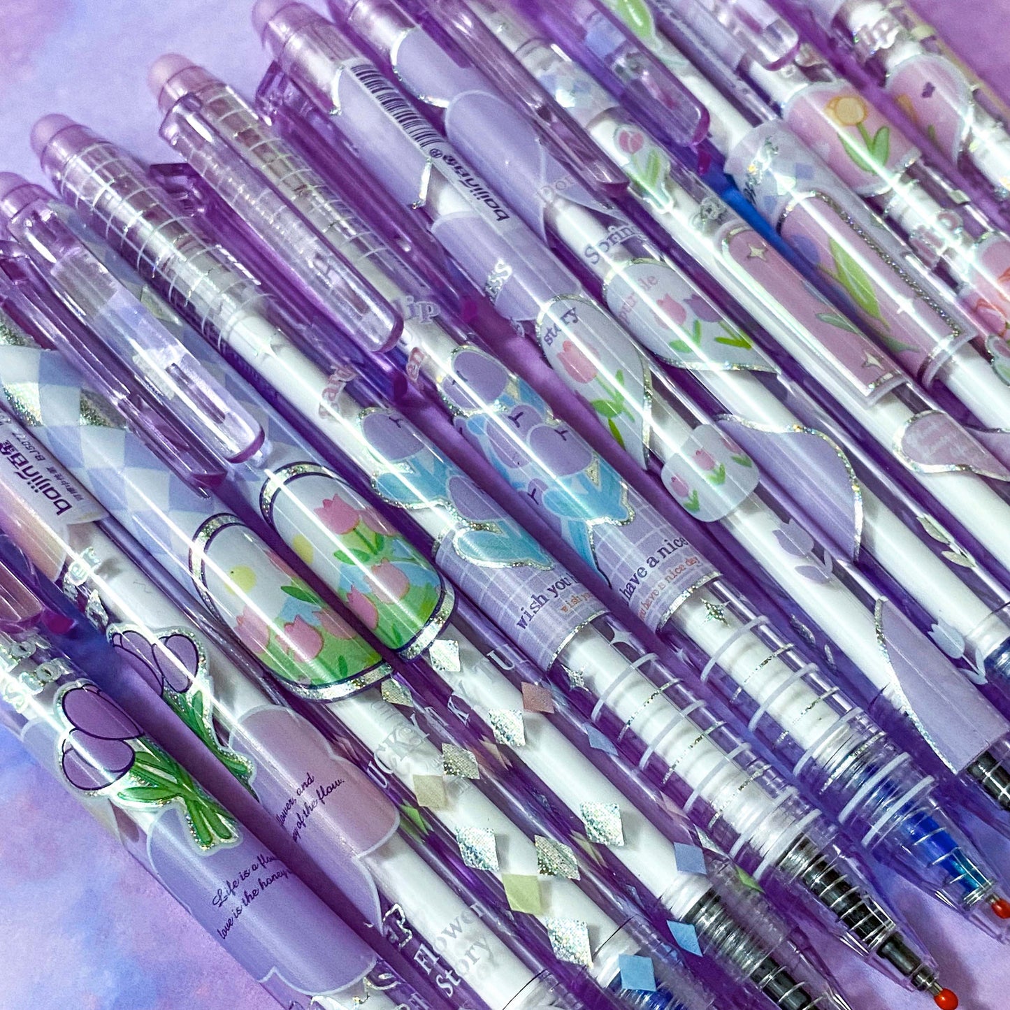 Special Price! TULIP GARDEN Erasable Fine Line Pen -Blue Ink