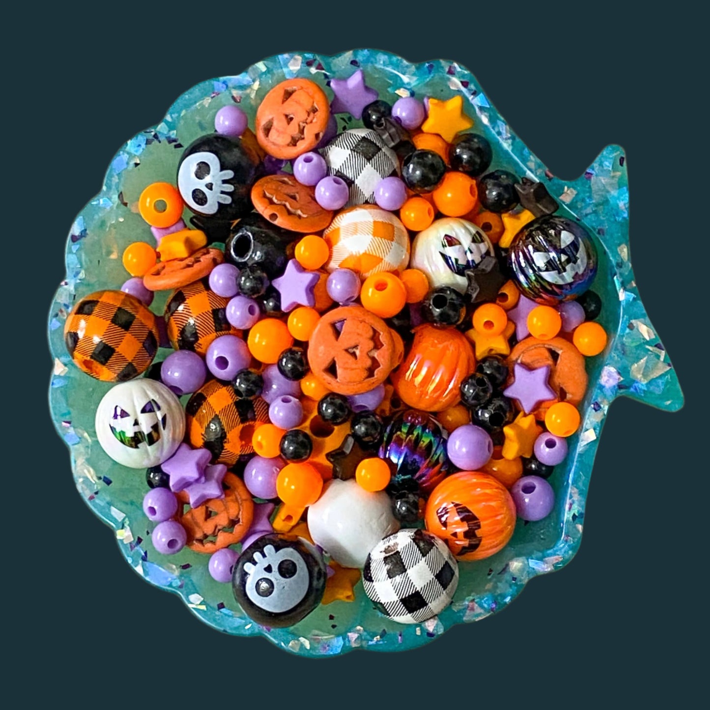 halloween spooky bead beads small large big 15mm 16mm wood wooden ceramic acrylic iridescent ab black white orange purple colours uk cute kawaii craft supplies shop store star stars little round skull skulls pumpkin pumpkins jack