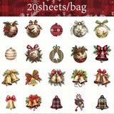 christmas festive die cut cuts card cardboard sticker stickers scrapbook scrapbooking card making supplies pretty red green tag tags pack of 20 motifs stationery shop store planner addict 