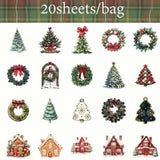 christmas festive die cut cuts card cardboard sticker stickers scrapbook scrapbooking card making supplies pretty red green tag tags pack of 20 motifs stationery shop store planner addict 