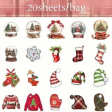 christmas festive die cut cuts card cardboard sticker stickers scrapbook scrapbooking card making supplies pretty red green tag tags pack of 20 motifs stationery shop store planner addict 