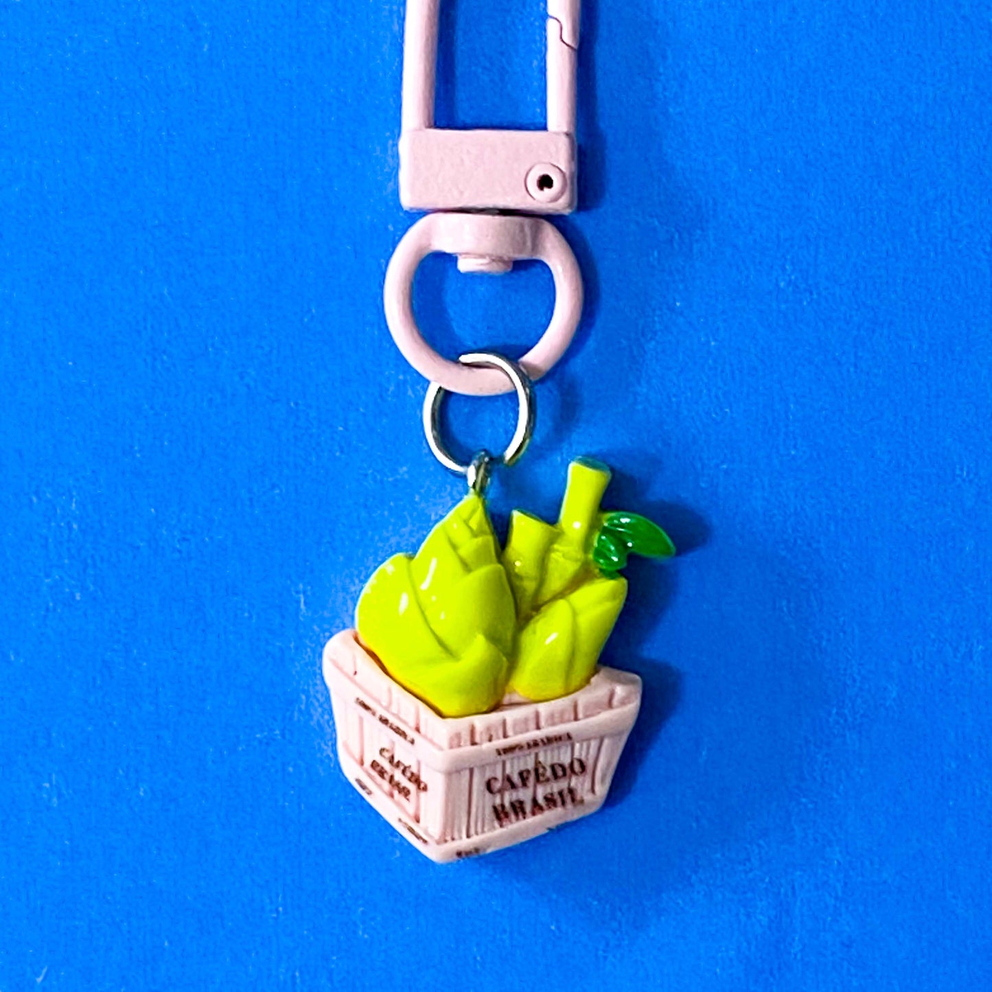 cute panda pandas colourful big large resin kawaii clip clips keyring keyrings bag charm charms key ring chain uk gift gifts present gift pink green