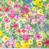 multi coloured bright floral flower flowers garden border tissue paper two 2 sheets pack sheet fine pretty wrap wrapping gift gifts packaging supplies uk cute kawaii stationery shop store pink yellow blue purple
