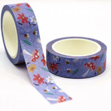 10m roll washi tape tapes rolls uk cute kawaii bargain stationery shop store supplies planner addict purple pink blue lilac brown grey mushroom flower floral butterfly butterflies foil leaves crow magic spooky