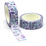 10m roll washi tape tapes rolls uk cute kawaii bargain stationery shop store supplies planner addict purple pink blue lilac brown grey mushroom flower floral butterfly butterflies foil leaves crow magic spooky