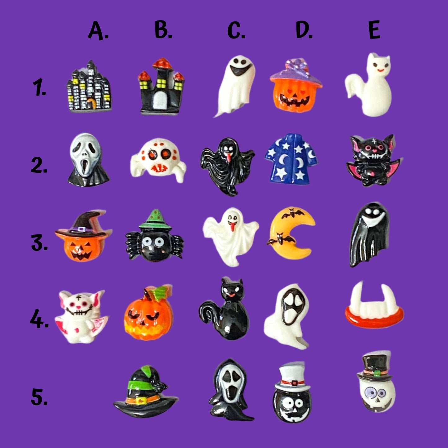 halloween spooky resin fb flat back flatbacks fbs embellishment embellishments cute kawaii craft supplies shop store uk ghost ghosts bat bats pumpkin pumpkins withc hat magic haunted house houses cat cats death fangs snowman monster scream moon