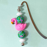 TROPICAL FLAMINGO Themed SILICONE BEADS