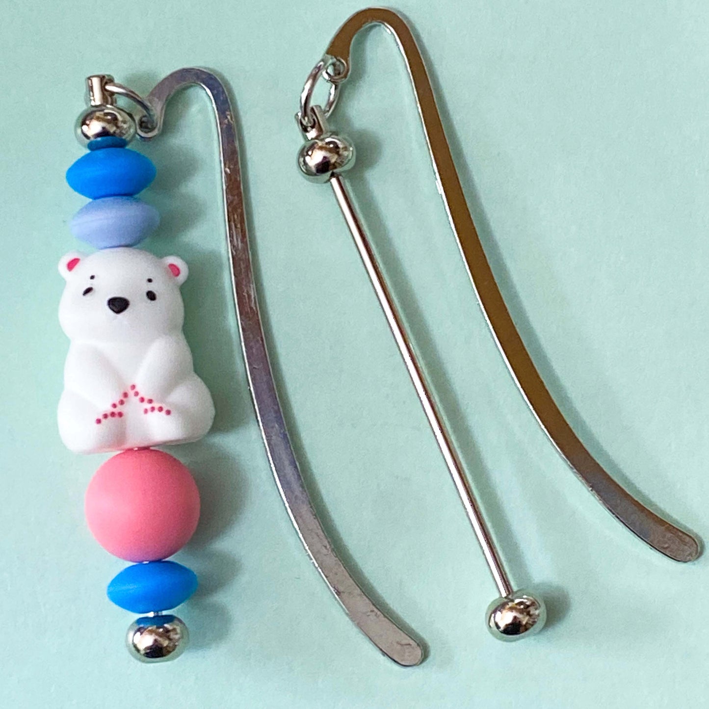 rose gold copper metal beaded blank blanks base for bookmark bookmarks uk cute kawaii craft supplies stationery gift gifts shop store pretty present make your own jewellery supplies crafts silver tone silvery