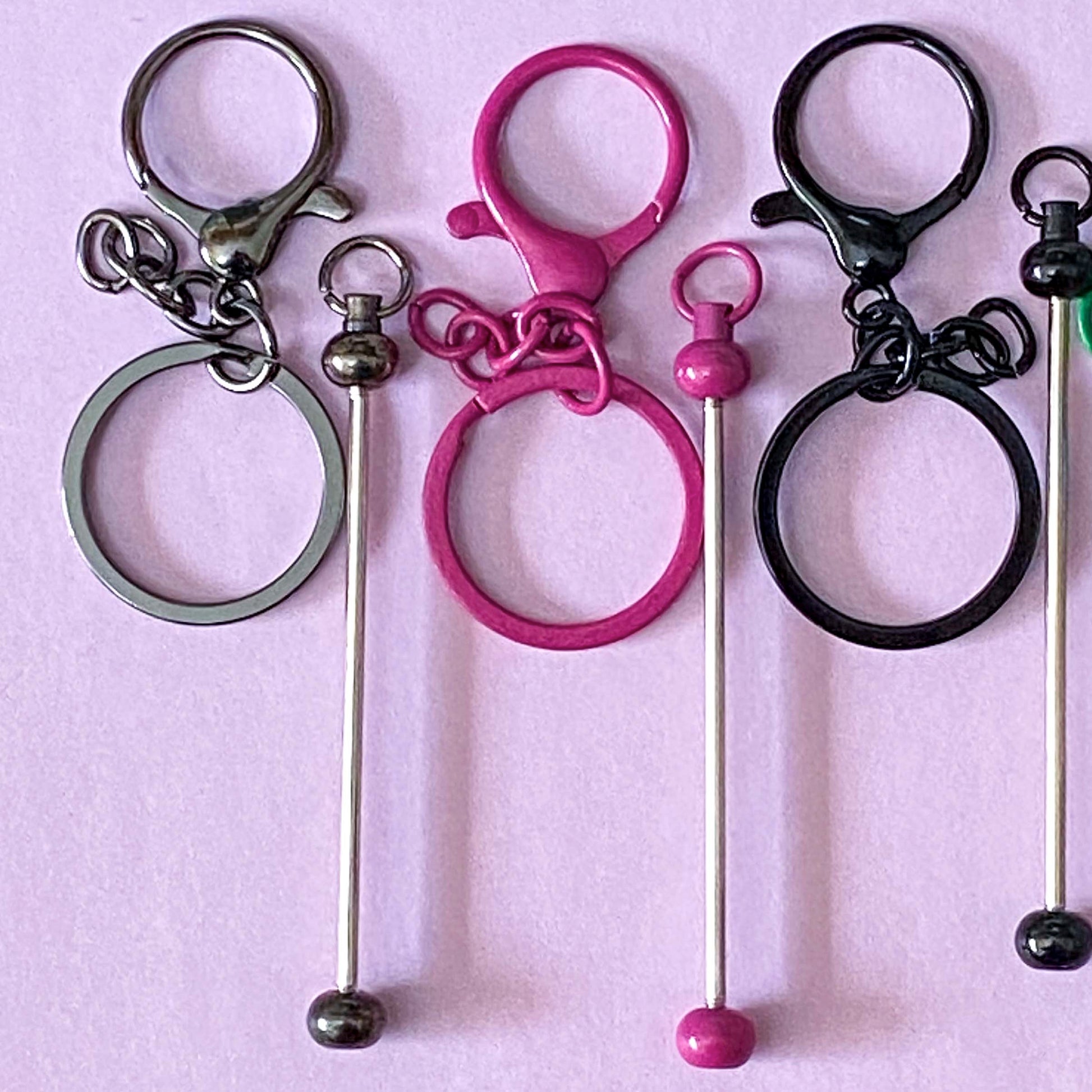 build your own keyring key ring chain keychains blank blanks base for beaded gift gifts shop metal make your own build cute kawaii jewellery findings uk shop store craft supplies blue green gold rose gunmetal grey silver purple magenta pink yellow creative