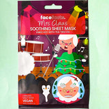 face mask masks sheet printed moisturising nourishing hydrating hydrogel glitter snowman snowmen mrs claus santa mr father christmas festive gift gifts beauty uk cute kawaii milk collagen pack packs soothing shop store stocking filler fillers fun kids her