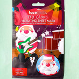 face mask masks sheet printed moisturising nourishing hydrating hydrogel glitter snowman snowmen mrs claus santa mr father christmas festive gift gifts beauty uk cute kawaii milk collagen pack packs soothing shop store stocking filler fillers fun kids her