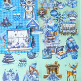 christmas festive large sticker stickers 6 sheet sheets pretty stationery shop store uk planner supplies addict red beige cream blue pink theme pet clear plastic pack