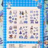 christmas festive large sticker stickers 6 sheet sheets pretty stationery shop store uk planner supplies addict red beige cream blue pink theme pet clear plastic pack