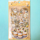 christmas festive large sticker stickers 6 sheet sheets pretty stationery shop store uk planner supplies addict red beige cream blue pink theme pet clear plastic pack