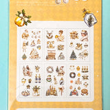 christmas festive large sticker stickers 6 sheet sheets pretty stationery shop store uk planner supplies addict red beige cream blue pink theme pet clear plastic pack