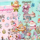 christmas festive large sticker stickers 6 sheet sheets pretty stationery shop store uk planner supplies addict red beige cream blue pink theme pet clear plastic pack