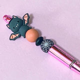 JUMBO HALLOWEEN Spooky BAT SILICONE BEADS 15mm & 27mm
