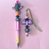 JUMBO HALLOWEEN Spooky BAT SILICONE BEADS 15mm & 27mm
