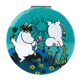 moomin moomins official handbag pocket mirror mirrors round pretty cute kawaii uk gift gifts shop store puckator green teal turquoise yellow ochre burgundy wine red stocking filler fillers ideas kids her 