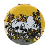 moomin moomins official handbag pocket mirror mirrors round pretty cute kawaii uk gift gifts shop store puckator green teal turquoise yellow ochre burgundy wine red stocking filler fillers ideas kids her 