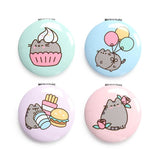 pastel pusheen the cat core metal glass mirror mirrors packet handbag sized round pretty pink blue turquoise green mint lilac uk cute kawaii gift gifts shop store present stocking filler fillers cats kitty official licensed puckator