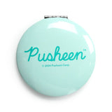 pastel pusheen the cat core metal glass mirror mirrors packet handbag sized round pretty pink blue turquoise green mint lilac uk cute kawaii gift gifts shop store present stocking filler fillers cats kitty official licensed puckator